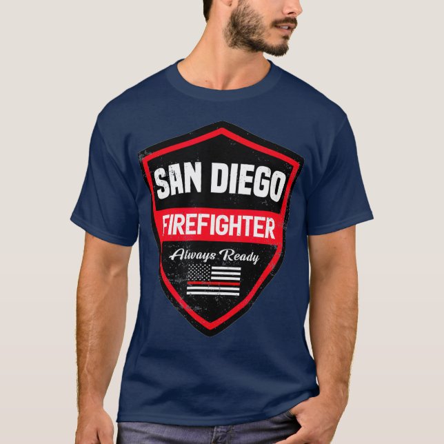 San Diego Fire  Rescue Firefighter First T-Shirt (Front)