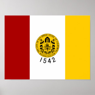 San Diego Flag Poster