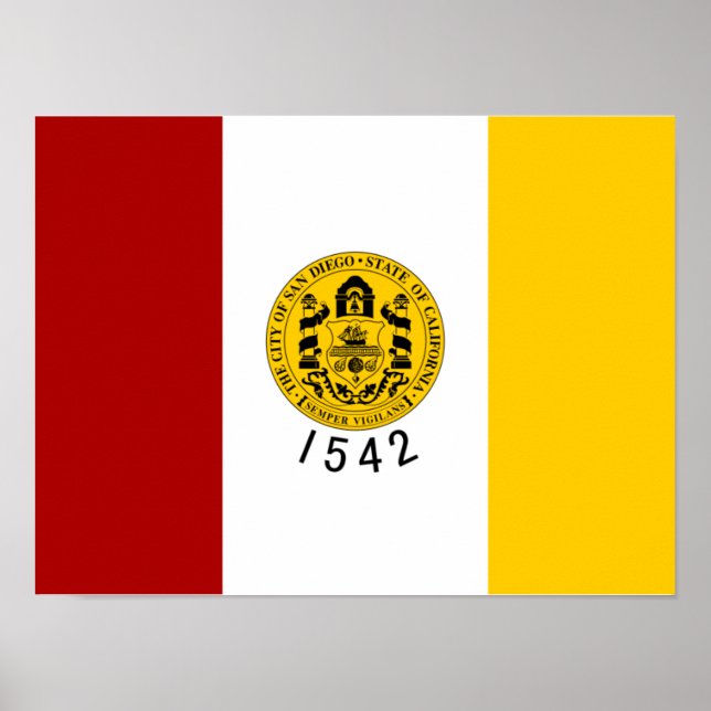 San Diego Flag Poster (Front)