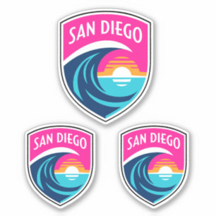 SAN DIEGO - FOOTBALL CLUB NWSL TEAM STICKERS