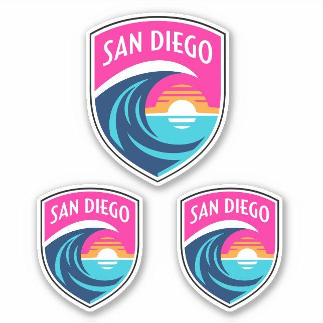 SAN DIEGO - FOOTBALL CLUB NWSL TEAM STICKERS (Front)