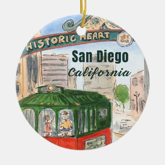 San Diego Gaslamp Quarter Ornament (Front)