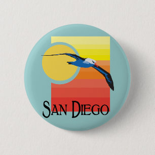 San Diego Gull 6 Cm Round Badge