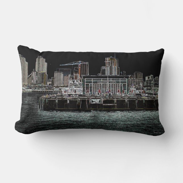 San Diego Harbour - Broadway Pier Pillow (Front)