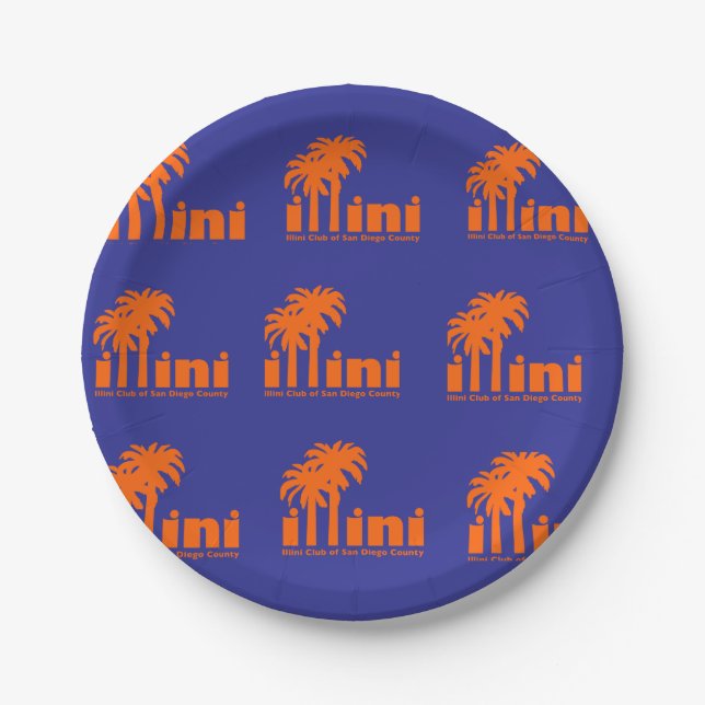 San Diego Illini Paper Plates (Front)
