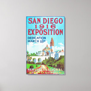 San Diego International Exposition Poster Canvas Print