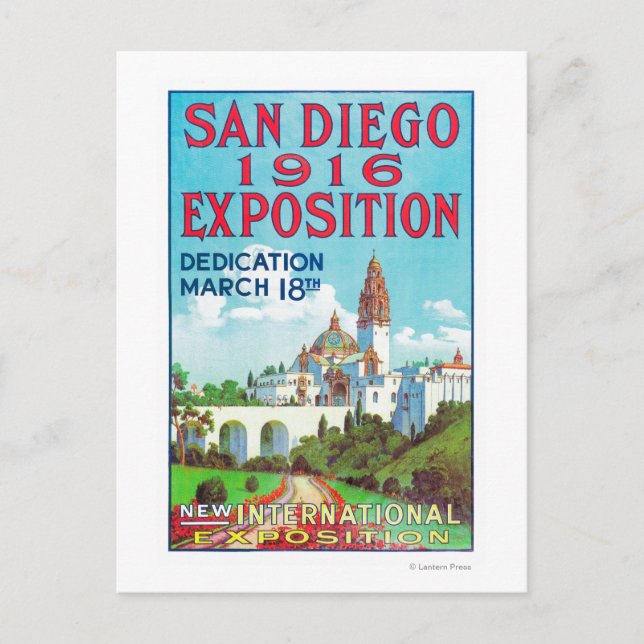 San Diego International Exposition Poster Postcard (Front)