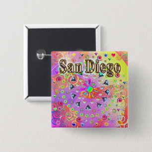 San Diego Lucky Golden Button