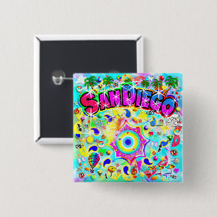 San Diego Mystic Dance 15 Cm Square Badge
