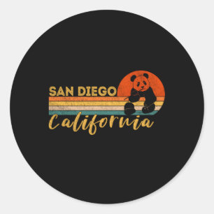 San Diego Panda Zoo California Classic Round Sticker