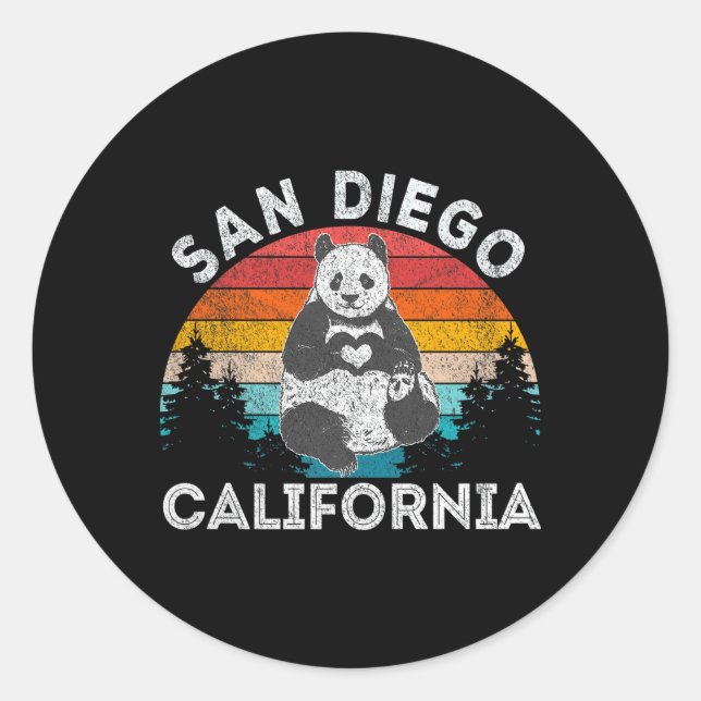 San Diego Panda Zoo California Classic Round Sticker (Front)
