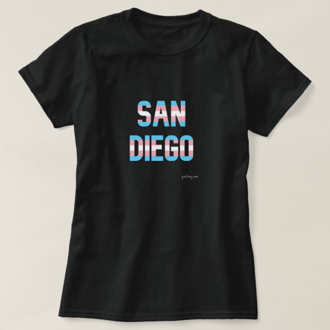 San Diego Pride Transgender Flag T-Shirt (Design Front)