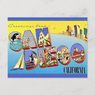  San Diego Retro Postcard