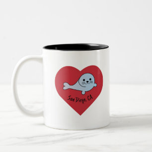 San Diego Seal Two-Tone Coffee Mug