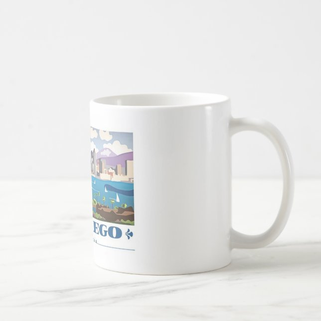 San Diego Skyline Coffee Mug (Right)