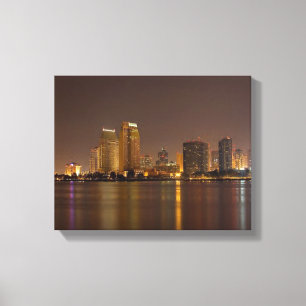 San Diego Skyline Dusk Canvas Print
