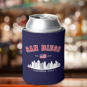 San Diego Skyline Golden State Style Can Cooler