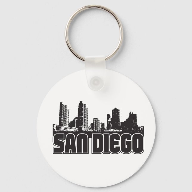 San Diego Skyline Key Ring (Front)