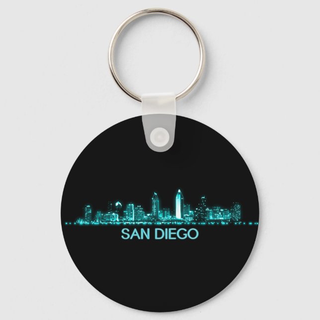 San Diego Skyline Key Ring (Front)