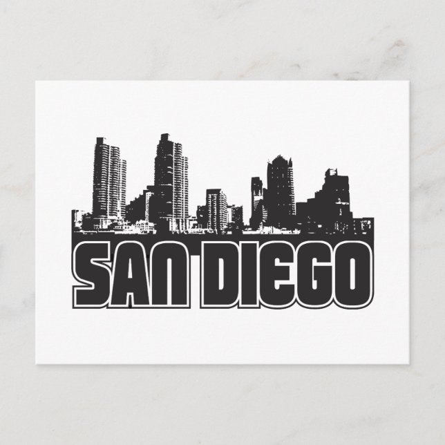 San Diego Skyline Postcard (Front)