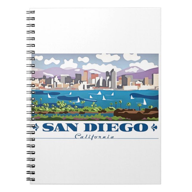 San Diego Skyline Spiral Notebook (Front)
