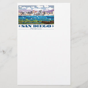 San Diego Skyline Stationery
