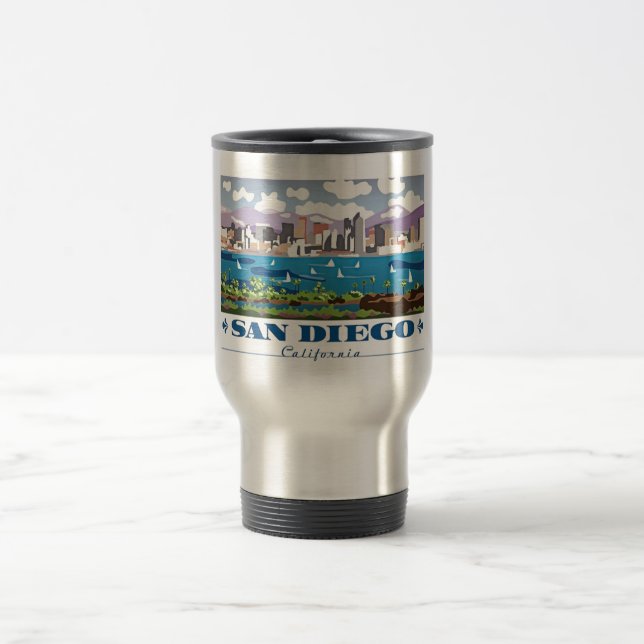 San Diego Skyline Travel Mug (Center)