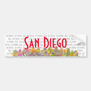SAN DIEGO SKYLINE WB1 - BUMPER STICKER