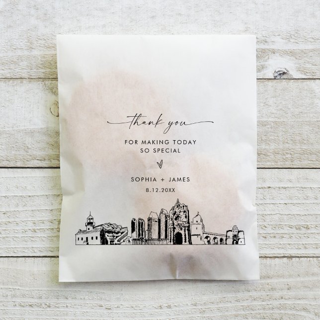 San Diego Skyline Wedding Thank You Favour Bags (Creator Uploaded)