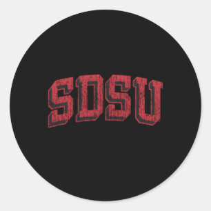 San Diego State Aztecs Arch Block Classic Round Sticker