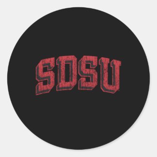 San Diego State Aztecs Arch Block Classic Round Sticker