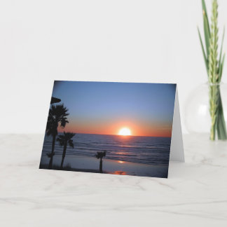 San Diego Sunset at Pacific Beach 2 Card