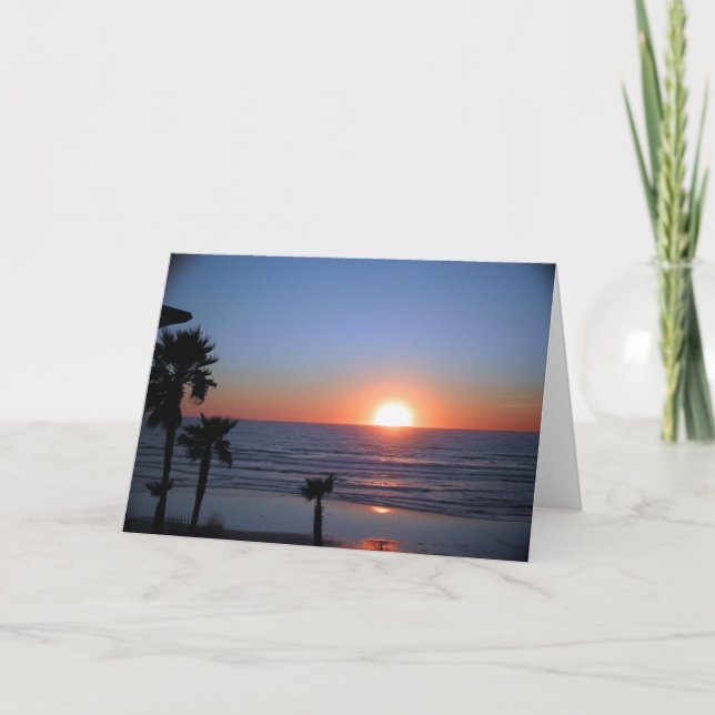 San Diego Sunset at Pacific Beach 2 Card (Front)