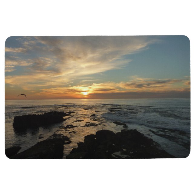 San Diego Sunset I California Seascape Floor Mat (Front)