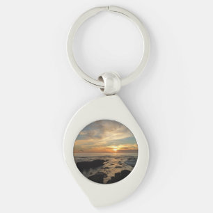San Diego Sunset I California Seascape Key Ring
