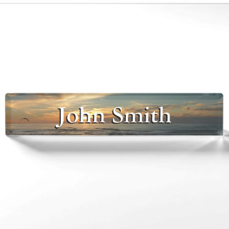 San Diego Sunset I California Seascape Nameplate