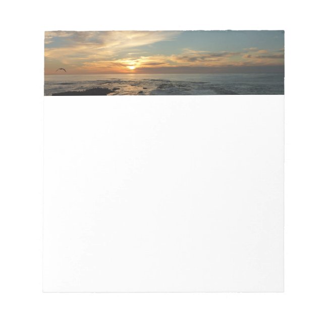 San Diego Sunset I California Seascape Notepad (Front)
