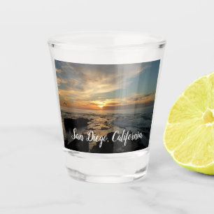San Diego Sunset I California Seascape Shot Glass