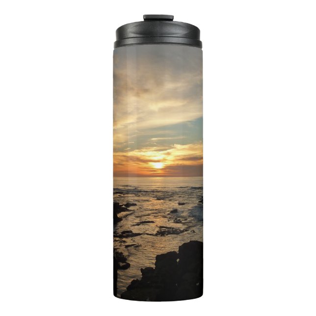 San Diego Sunset I California Seascape Thermal Tumbler (Front)