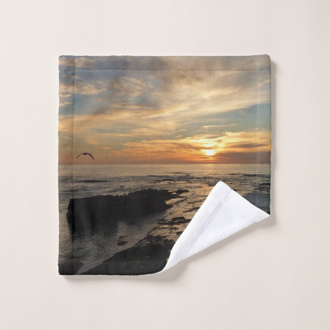 San Diego Sunset I California Seascape Wash Cloth (Wash Cloth)