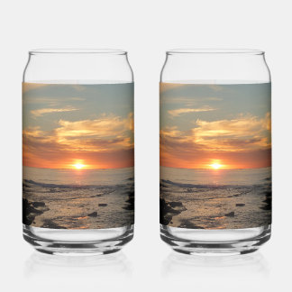 San Diego Sunset II California Seascape Can Glass
