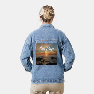 San Diego Sunset II California Seascape Denim Jacket