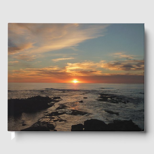 San Diego Sunset II California Seascape Guest Book (Front)