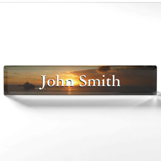 San Diego Sunset II California Seascape Nameplate