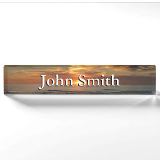 San Diego Sunset II California Seascape Nameplate