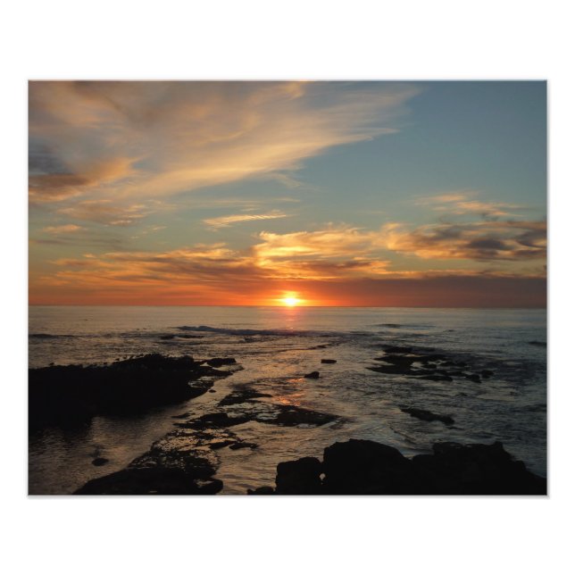 San Diego Sunset II California Seascape Photo Print (Front)