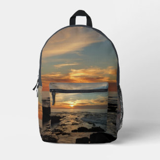 San Diego Sunset II California Seascape Printed Backpack