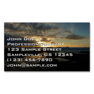 San Diego Sunset III Stunning California Landscape Magnetic Business Card