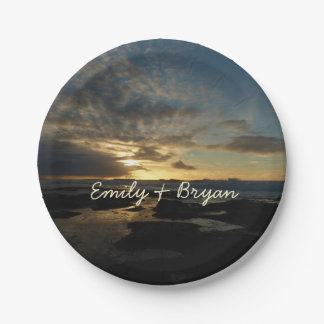 San Diego Sunset III Stunning California Landscape Paper Plate
