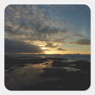 San Diego Sunset III Stunning California Landscape Square Sticker